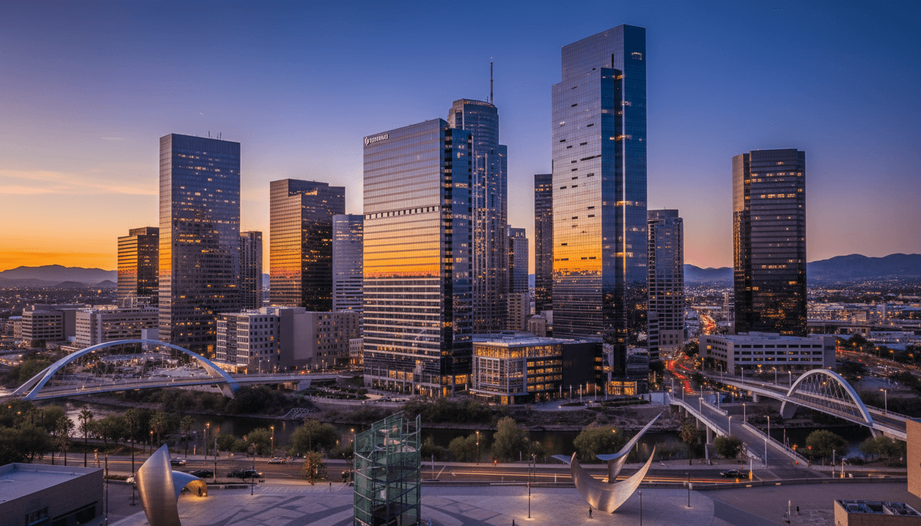 Phoenix downtown skyline representing business innovation and growth